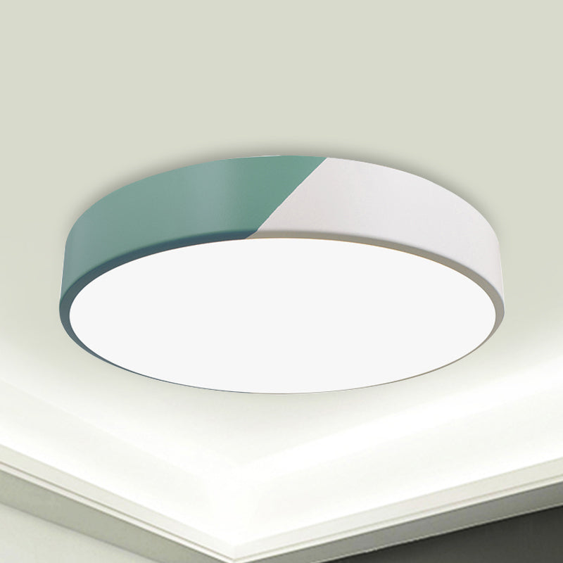 Sleek Round Flush Mount Nordic Design Ceiling Lamp with Acrylic Shade for Dining Room