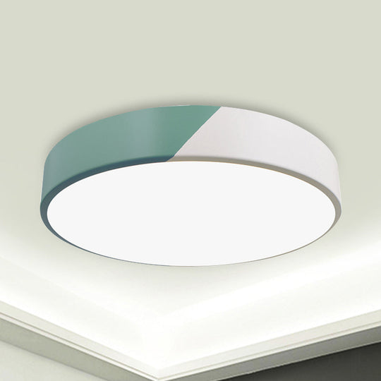 Sleek Round Flush Mount Nordic Design Ceiling Lamp with Acrylic Shade for Dining Room