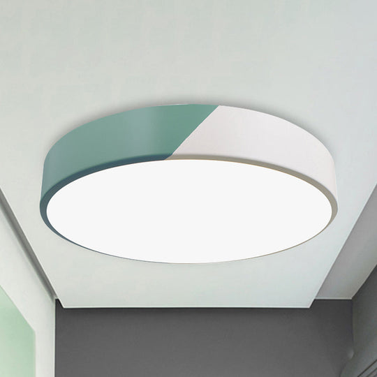 Sleek Round Flush Mount Nordic Design Ceiling Lamp with Acrylic Shade for Dining Room