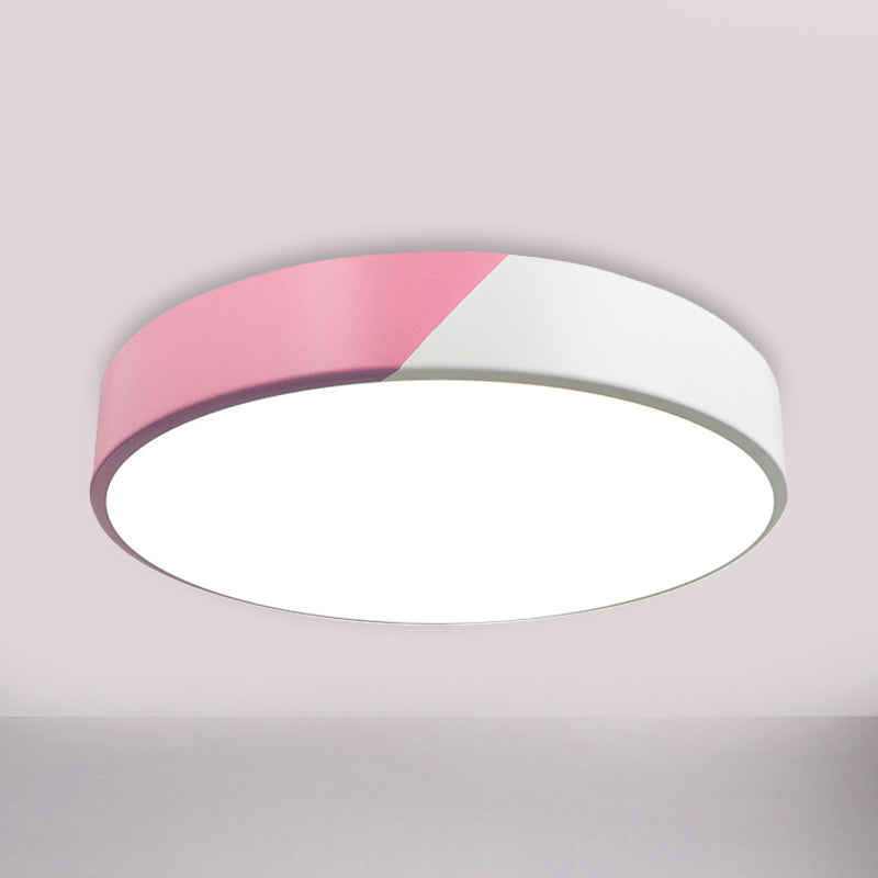Sleek Round Flush Mount Nordic Design Ceiling Lamp with Acrylic Shade for Dining Room