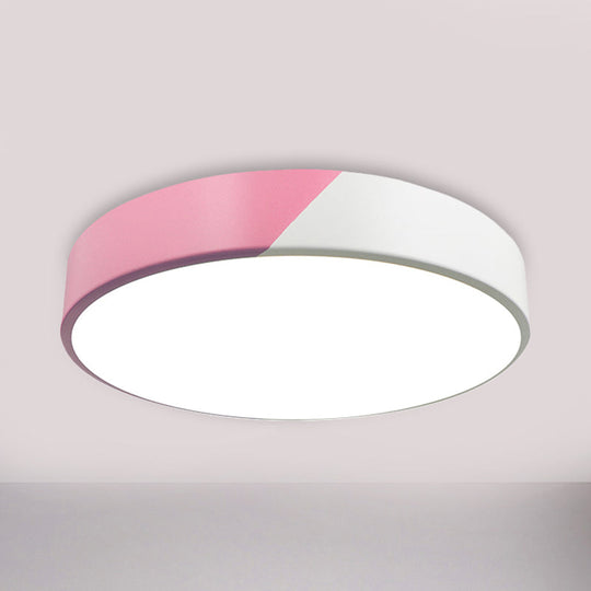 Sleek Round Flush Mount Nordic Design Ceiling Lamp with Acrylic Shade for Dining Room