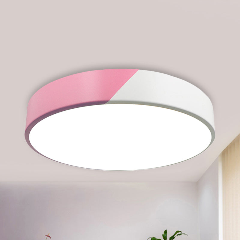 Sleek Round Flush Mount Nordic Design Ceiling Lamp with Acrylic Shade for Dining Room