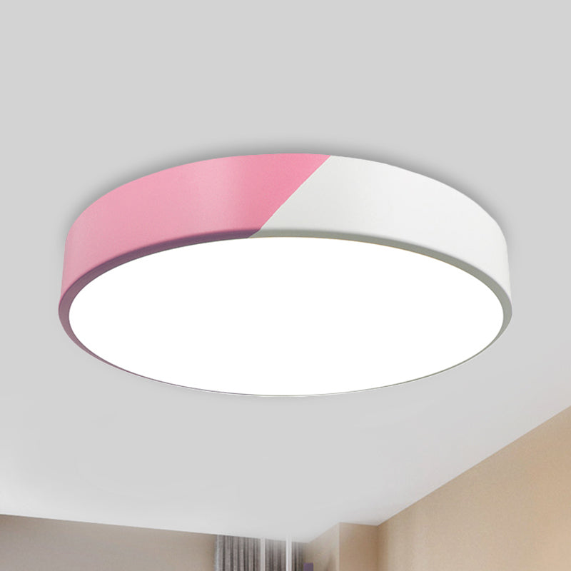 Sleek Round Flush Mount Nordic Design Ceiling Lamp with Acrylic Shade for Dining Room
