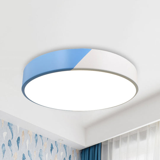 Sleek Round Flush Mount Nordic Design Ceiling Lamp with Acrylic Shade for Dining Room