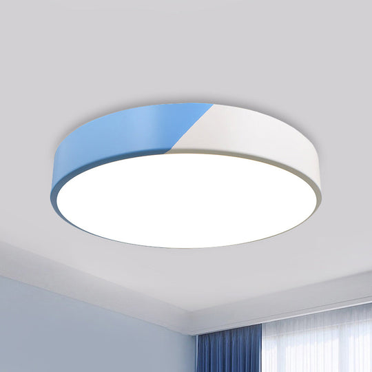 Sleek Round Flush Mount Nordic Design Ceiling Lamp with Acrylic Shade for Dining Room