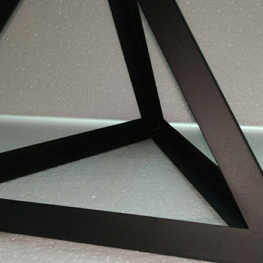 Cluster Pendant Cage Lamp: Loft Style Stairs Ceiling Light with 6 Metal Shades in Black