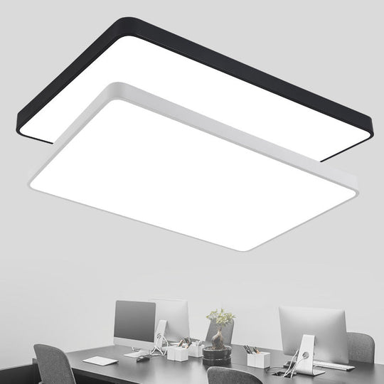 Contemporary LED Geometric Ceiling Light Fixture for Office - Acrylic Flush Mount