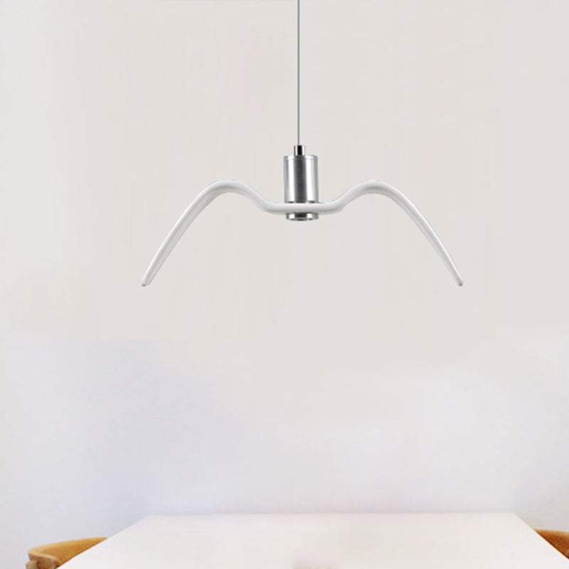 Alkalurops - Nautical Seagull Hanging Light: LED Pendant Lamp, White