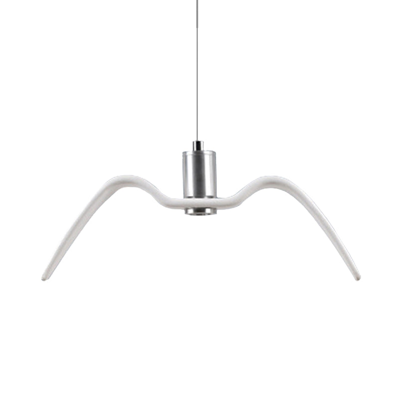 Alkalurops - Nautical Seagull Hanging Light: LED Pendant Lamp, White