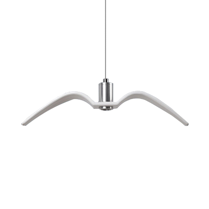 Alkalurops - Nautical Seagull Hanging Light: LED Pendant Lamp, White