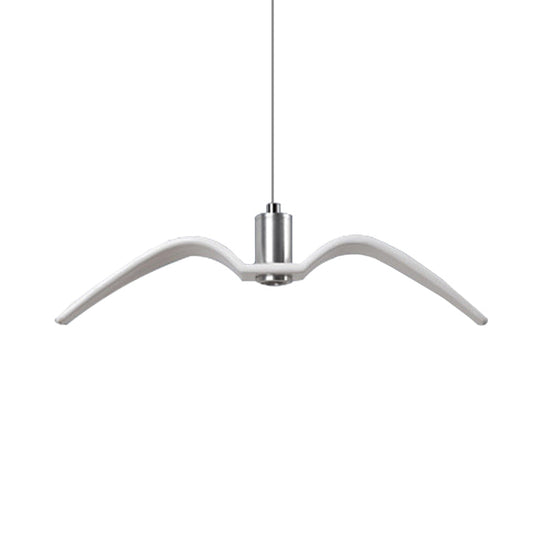 Alkalurops - Nautical Seagull Hanging Light: LED Pendant Lamp, White