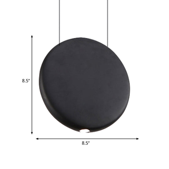 Nordic LED Resin Hanging Lamp, Black/Grey/Green, Round Suspension Pendant, Warm/White Light, 6"/8.5/12"W