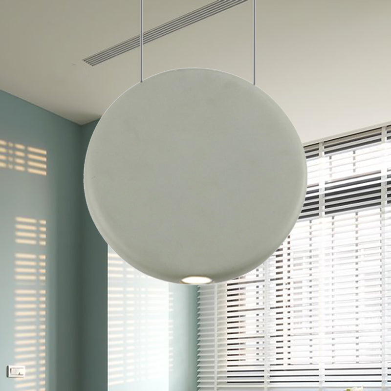 Nordic LED Resin Hanging Lamp, Black/Grey/Green, Round Suspension Pendant, Warm/White Light, 6"/8.5/12"W