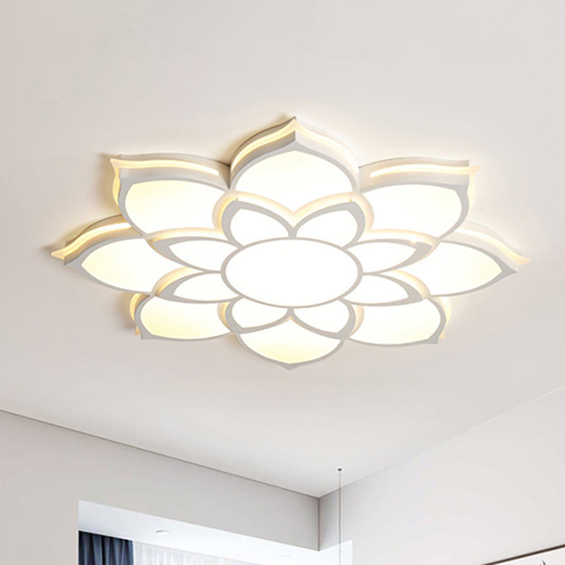 Modern Metal Flower Flush Mount Ceiling Light Led Integrated White Warm/White Various Sizes / 31.5