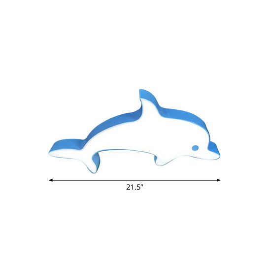 Blue Dolphin LED Ceiling Mount Children's Flush Light for Swimming Pools