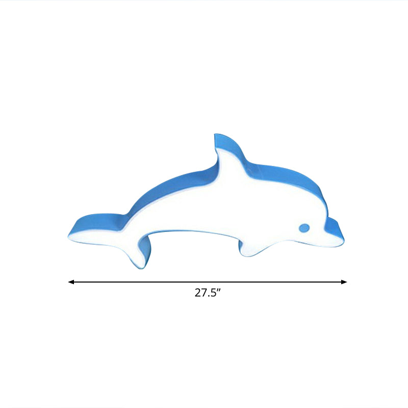 Blue Dolphin LED Ceiling Mount Children's Flush Light for Swimming Pools