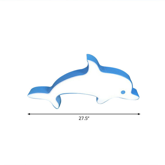 Blue Dolphin LED Ceiling Mount Children's Flush Light for Swimming Pools