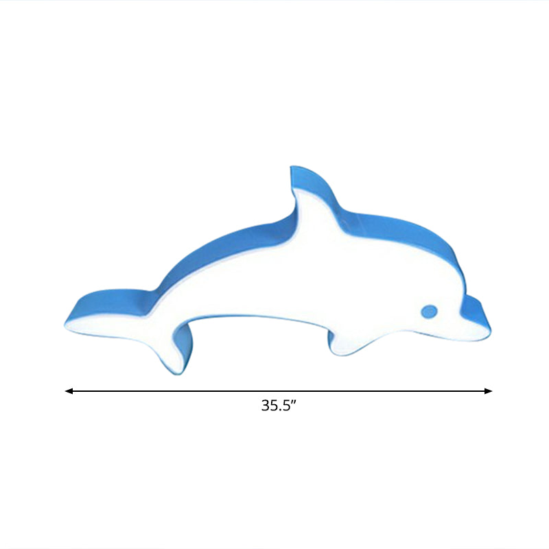 Blue Dolphin LED Ceiling Mount Children's Flush Light for Swimming Pools