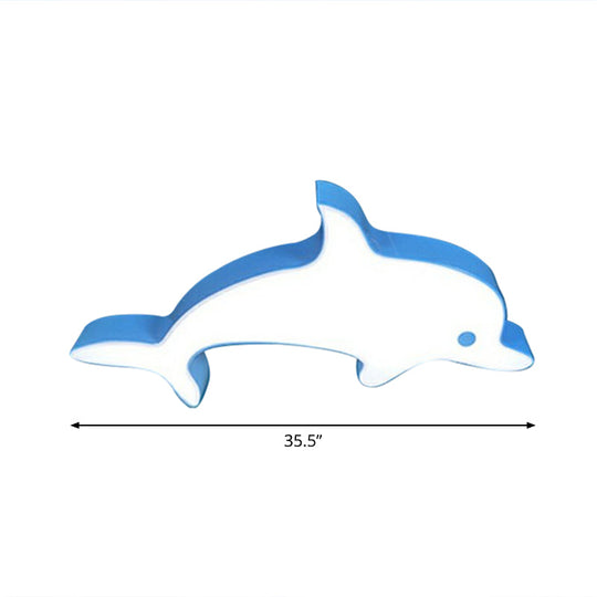 Blue Dolphin LED Ceiling Mount Children's Flush Light for Swimming Pools