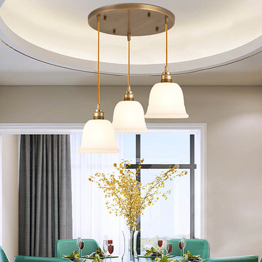 Sleek Frosted White Glass Pendant Light For Shaded Dining Rooms