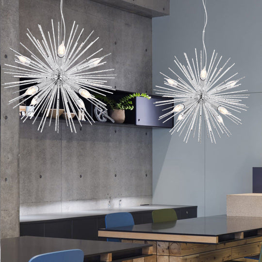 Hedgehog Chandelier With Minimalist Metal Design For Stylish Living Room Lighting