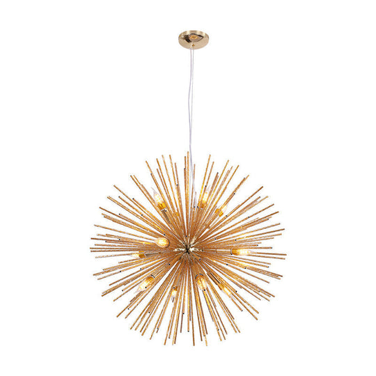 Hedgehog Chandelier With Minimalist Metal Design For Stylish Living Room Lighting