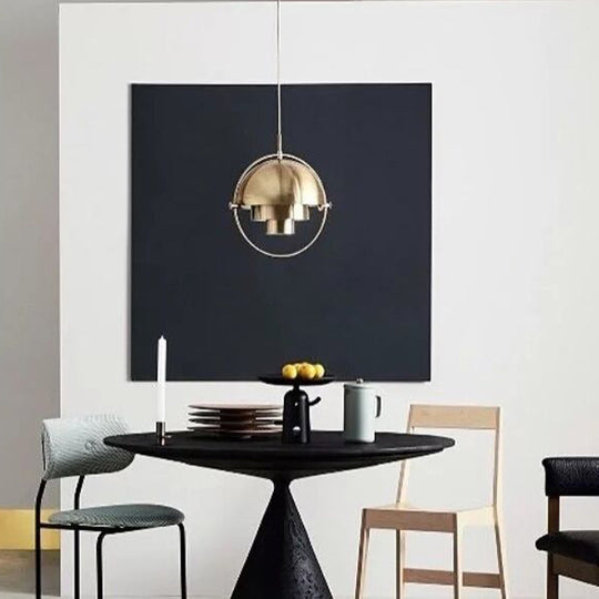 Hemispherical Pendant Lamp - Creative Metal Designer Ceiling Light for Dining Room
