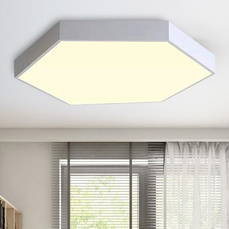 Modern Led Ceiling Light For Child Bedroom With Hexagon Shade
