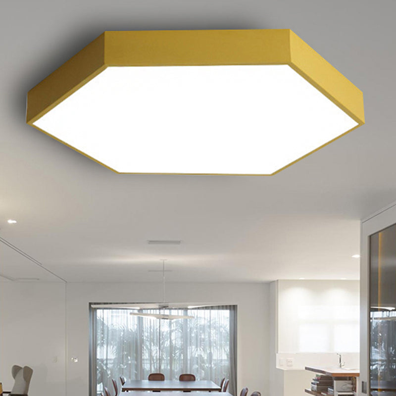 Modern LED Ceiling Light for Child Bedroom with Hexagon Shade
