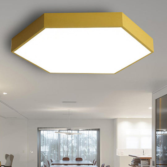 Modern LED Ceiling Light for Child Bedroom with Hexagon Shade