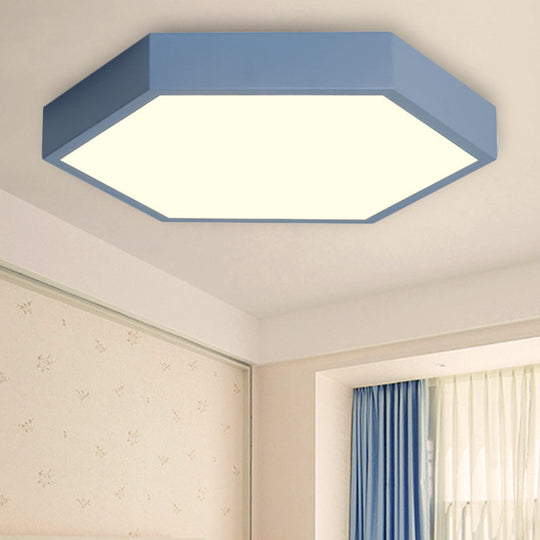 Modern LED Ceiling Light for Child Bedroom with Hexagon Shade