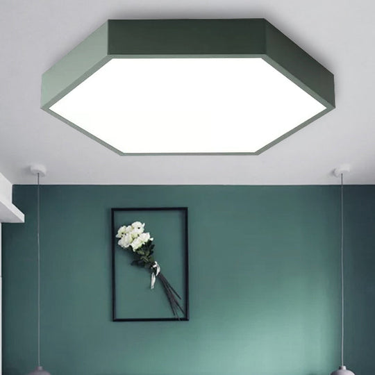 Modern LED Ceiling Light for Child Bedroom with Hexagon Shade