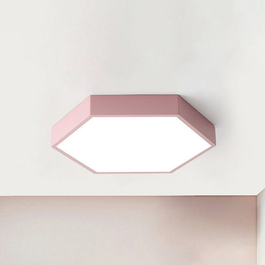 Modern LED Ceiling Light for Child Bedroom with Hexagon Shade