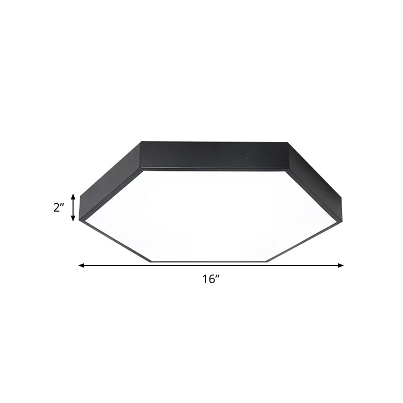 Modern LED Flush Mount Ceiling Light for Bedroom with Acrylic Hexagon Shade