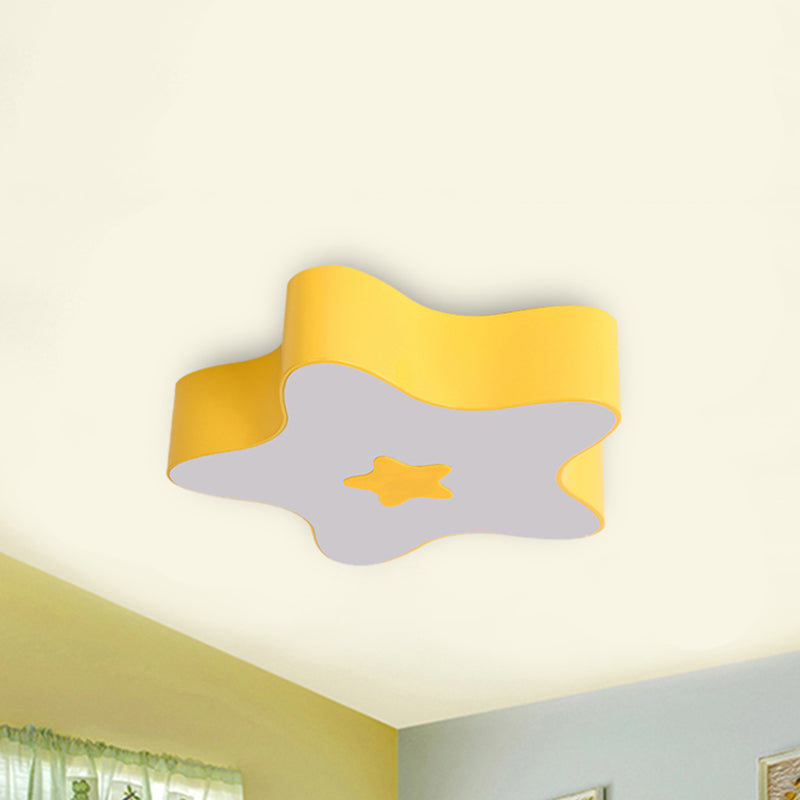 Modern Cartoon Ceiling Light: Acrylic Metal Flush Mount for Game Room