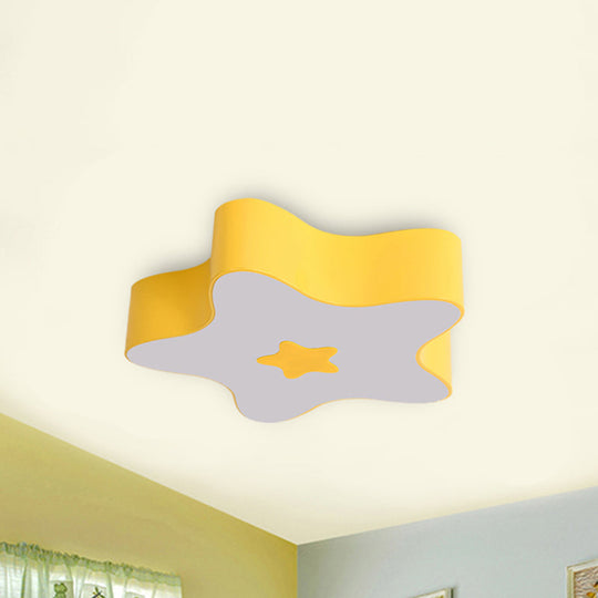 Modern Cartoon Ceiling Light: Acrylic Metal Flush Mount for Game Room