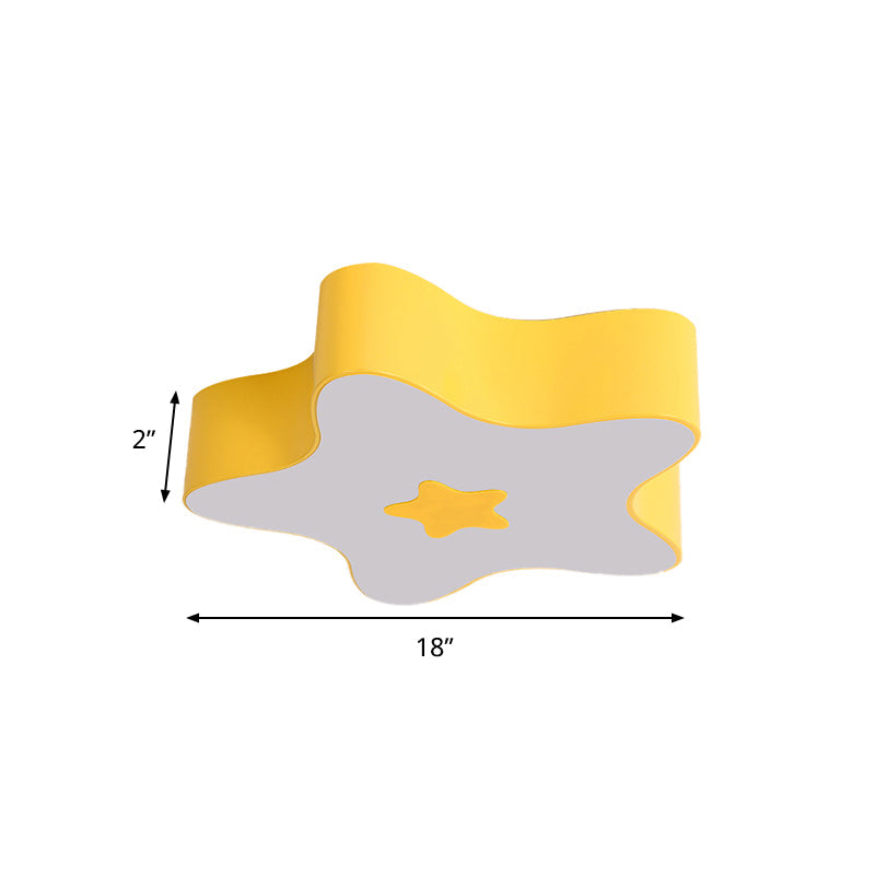 Modern Cartoon Ceiling Light: Acrylic Metal Flush Mount for Game Room