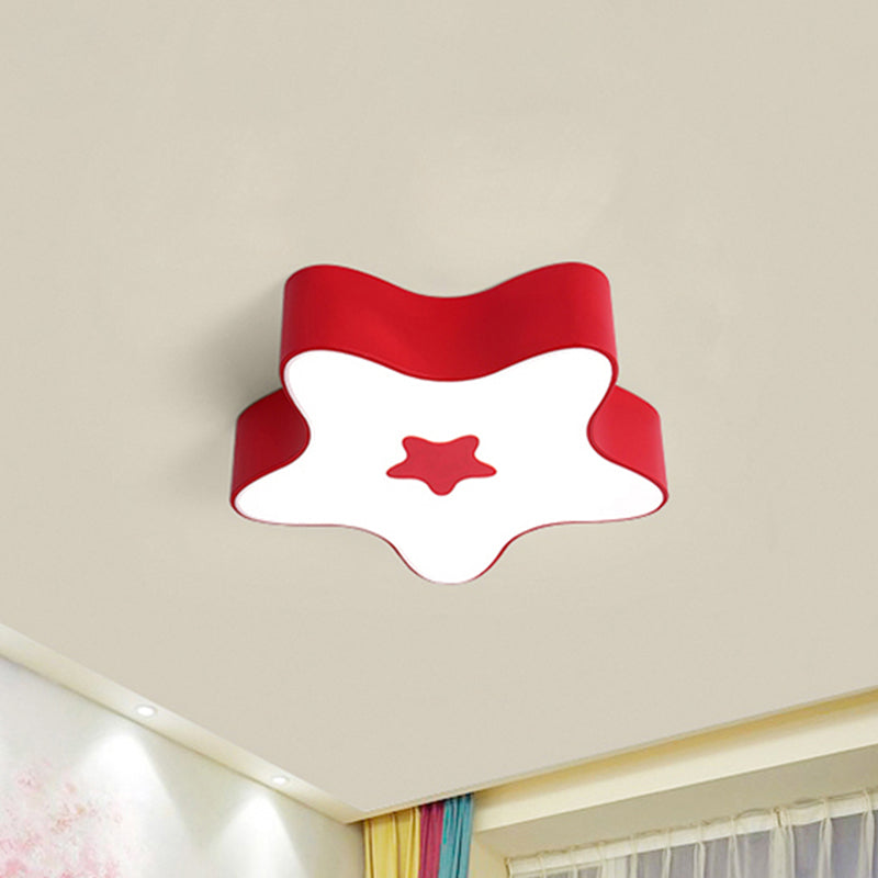 Modern Cartoon Ceiling Light: Acrylic Metal Flush Mount for Game Room