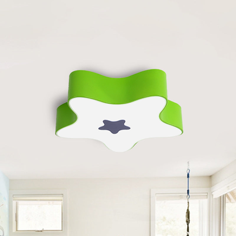 Modern Cartoon Ceiling Light: Acrylic Metal Flush Mount for Game Room