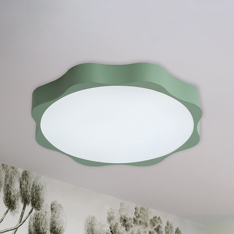 Modern Nordic Flush Mount Flower Baby Ceiling Light in Acrylic