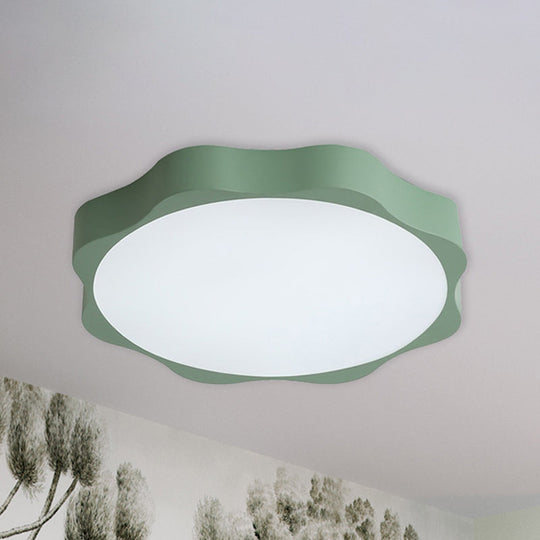 Modern Nordic Flush Mount Flower Baby Ceiling Light in Acrylic