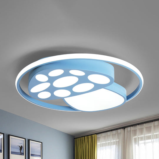 Cute Mushroom Flush Mount Ceiling Lamp for Kindergarten - Cartoon Acrylic and Metal Design