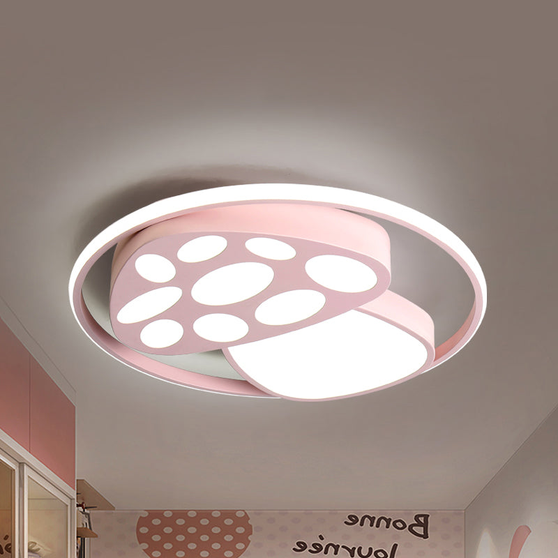 Cute Mushroom Flush Mount Ceiling Lamp for Kindergarten - Cartoon Acrylic and Metal Design
