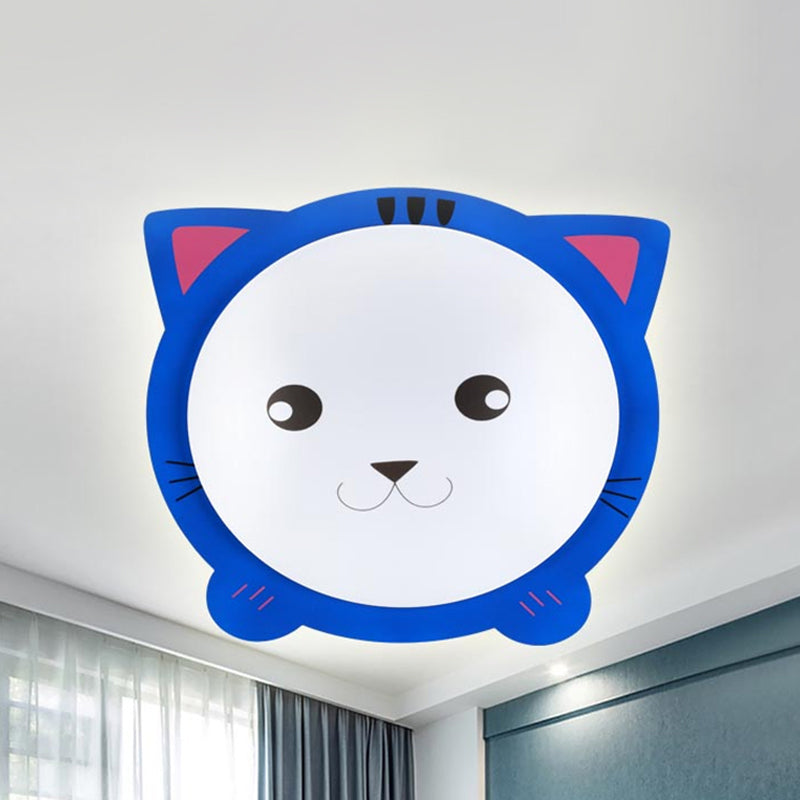 Cartoon Animal Shaped Ceiling Mount Light - Metal Flush Light for Nurseries and Corridors
