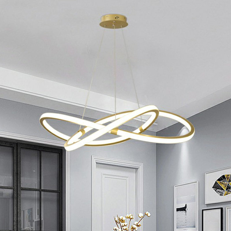Gold Nordic Led Pendant Chandelier For Bedrooms / 23.5