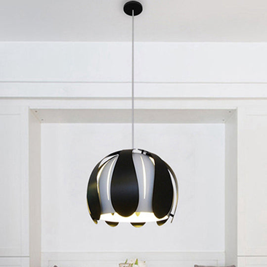 Modern Metal Bud Ceiling Lamp with Adjustable Cord - Black/Pink/Yellow - 8"/12" Wide - Ideal for Dining Room