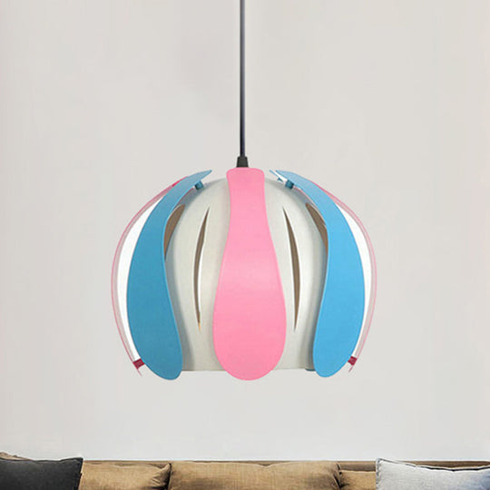 Modern Metal Bud Ceiling Lamp with Adjustable Cord - Black/Pink/Yellow - 8"/12" Wide - Ideal for Dining Room