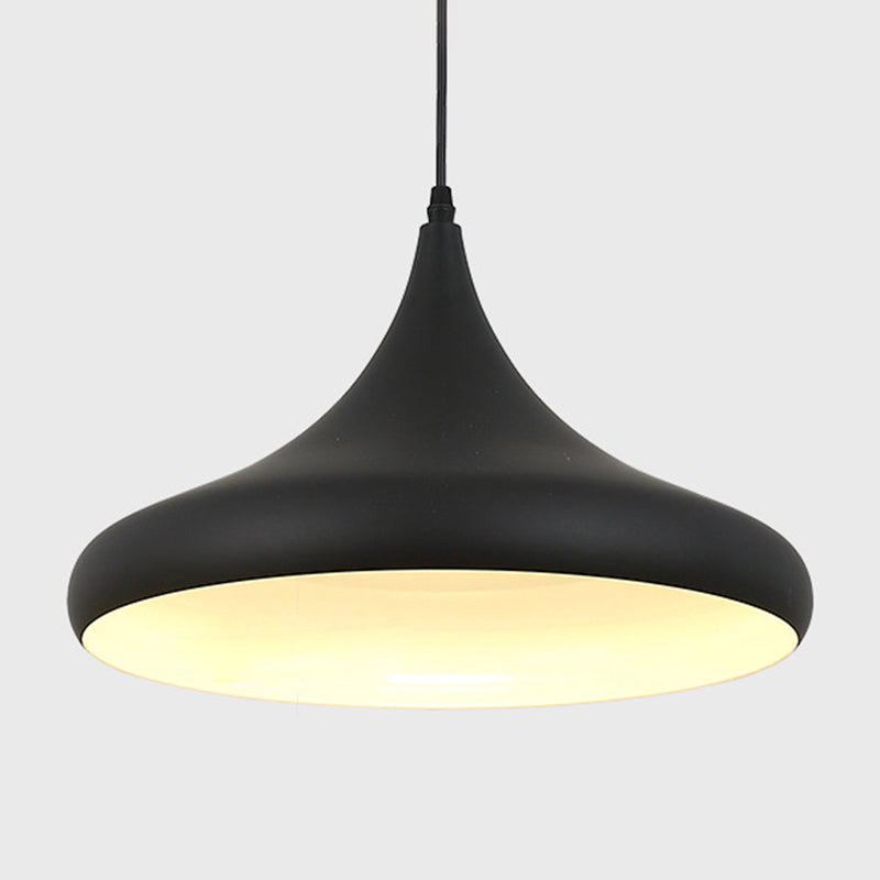 Suspension nordique moderne – Luminaire suspendu métallique à 1 lampe en noir