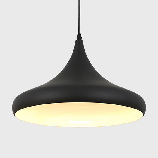 Suspension nordique moderne – Luminaire suspendu métallique à 1 lampe en noir