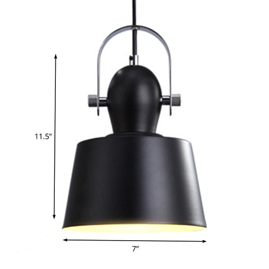 Minimalist Metal Trifle Bowl Pendant Lamp with 1 Light - Black/White/Yellow